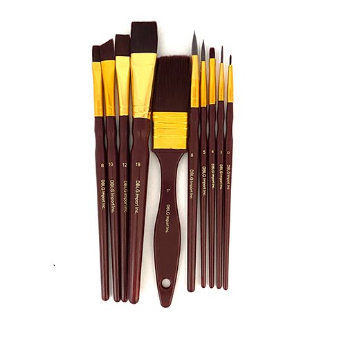 DBLG Taklon Paint Brushes - 10 Set